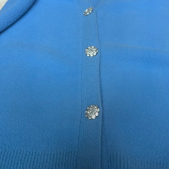 Adorable blue vest with sparkle buttons - Picture 3 of 3